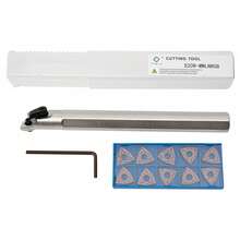Ubfhonsi Boring Bar Set, 7.9in Boring Bar, 10 Turning Inserts, Turning Tool Holder With Turning Insert - Silver - View 9