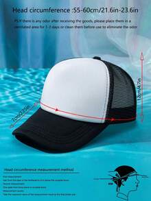1pc Women's Two-Tone Mesh Breathable Baseball Cap - Multicolor - View 2