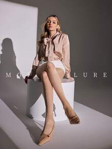 MOIRÉALLURE 1雙大腿高筒襪，適合日常通勤、夜店及各種造型需求 - 無色 - 查看 5
