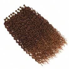 9pcs/Set Curly Synthetic Hair Bundles Pre-Stretched Professional Grade Suitable For Crochet Hair Hot Water Styling 30inch/75cm Crochet Hair Extensions Heat Resistant Wavy Hair French Curl High Temperature Hair - Multicolor - View 6