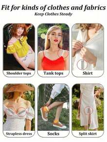 360-Piece Double-Sided Fashion Anti-Exposure Tape, Invisible Seamless Clothing Anti-Exposure Strips, Skin-Friendly Personal Accessories, Suitable For Travel And Wedding Scenes - A - View 7