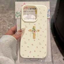 Funda para Celular con Estampado de Moda 2026 Religioso, 1 Pieza, Material TPU, Diseño Vintage con Paloma Blanca y Patrón Sagrado, Compatible con 17 Pro/17/16 Pro/15/13/12/11, S20 FE/A15/S24/A55, Note 11/Note 12/Note 13 Pro, Funda Protectora Suave Anti-Caídas de Cobertura Total - Blanco 9 - Ver 1