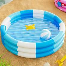 1pc Inflatable Round Swimming Pool Yellow Adult Inflatable Swimming Pool, Extra Large Thickened Family Swimming Pool, Suitable For Adults, Outdoors, Garden, Backyard, Summer Water Party (60CM,90CM,100CM,130,150CM) - Multicolor - View 2