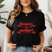 ¡Novedad! Respect Your Mother Shirt, Mother Earth Tee, Aesthetic Crewneck Tops For Women,Men Clothes,Boys Tshirt,Girls Tops,Summer Tops,Concert Outfits ropa de niño ropa de niña playeras de - Negro - Ver 1