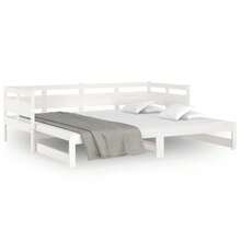 vidaXL Lit coulissant sans matelas blanc 2x(90x200) cm - Blanco - Ver 5