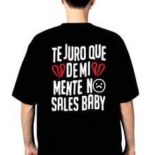 Round Neck T-Shirt 100% Combed Cotton I Swear That's Not On My Mind Sad Boyz For All Types Of Uses, Parties, Events, Casual, Gifts - 黑色 - 查看 1