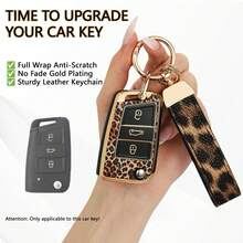 2PCS New Leopard Print TPU Soft Shell Car Key Cover + Leopard Print Leather Rope Keychain, Multiple Styles Available, Suitable For Various Scenarios, Minimalist Business Style, Scratch-Resistant, Anti-Drop + 0.1mm Ultra-Thin Ultra-Quiet | 3-Button Folding Precise Fit For Compatible Models (Includes Installation Screwdriver), Anti-Drop, Wear-Resistant, Portable Design, 360° Signal Protection, Anti-Fingerprint Coating, Long-Lasting Like New [Please Check Detail Page For Compatible Models] - Leopard Print #10 - View 13