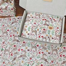 10/30/50 Sheets Christmas Reindeer Pattern Thin Paper, 20.0 Inches X 14.0 Inches Gift Wrapping Paper, Suitable For Christmas Wedding, Valentine'S Day Gifts, Birthday Gift Wrapping, Bouquet Wrapping, Gift Bag Filling, And Party Gifts - View 1