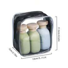 3pcs Leak-Proof Refillable Travel Dispenser Bottle Set, Suitable For Shampoo, Conditioner, Lotion, Soap, With Portable Storage Bag, Cosmetic Bathroom Accessories, Back To School Dorm Apartment Essential Home Bathroom Decor Set - Multiple Styles - View 9