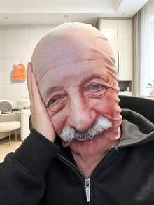 1pc Hyper-Realistic Old Man 3D Face Mask, Halloween Prank Prop, Party Costume Role Play Fun Mask, Holiday Atmosphere Decoration Ornament, Creative Gag Toy; Elastic And Breathable Fabric, Suitable For Masquerade, Theme Party, Short Video Shooting, Essential Item For Clown Lovers, Brings Endless Joy And Surprise, Great Birthday Gift, Suitable For Halloween, Theme Party, Home Decor, Scene Atmosphere Arrangement, Bedroom Room Decoration, Halloween, Holiday Essential, Gift For Men, Halloween Decoration - Multicolor - View 4