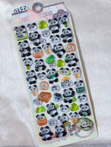 3D Embossed Crystal Animal Stickers - Decorative Decals For Backpacks, Pencil Cases, Children's Toys - Multicolor - View 3