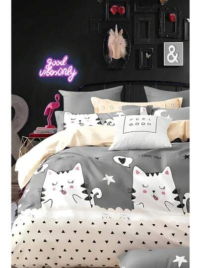 2/3 Piece Minimalist Floral Duvet Cover Set, Soft And Breathable Bedding Set, Duvet Cover Sizes: 135x200 Cm / 150x200 Cm / 200x200 Cm / 200x220 Cm / 220x240 Cm, Includes 1 Duvet Cover And 1/2 Pillowcases (50x75 Cm), Filling Not Included.