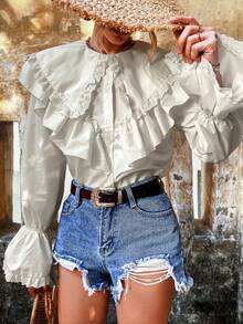 Women Blouses & Shirts - Blanco - View 2