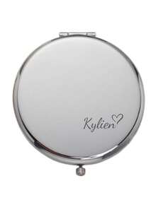 Customized Makeup Mirror, Can Be Engraved, Elegant Stainless Steel Material, Bridesmaid Gift, Birthday Flower Makeup Mirror, Women's Pocket Mirror, Bridesmaid Thank You Gift, Bride Wedding Gift ,Forever Love, Bridesmaid Proposal, Gift For Her - Multicolor - View 15