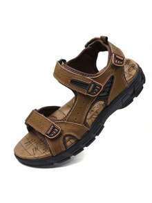 Sandalias Planas De Verano Para Hombres, Zapatos De Playa Al Aire Libre - Marrón - Ver 14