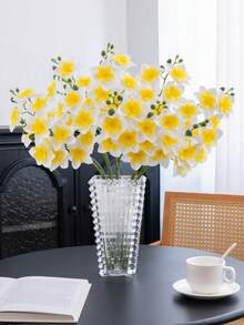 1PC Luxury Artificial Narcissus Flower Home Living Room Decor Ornament Dining Table Bouquet Photography Prop For B&B Hotel - Multicolor - View 7