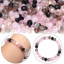 1 Pack Grey-Pink Glass Crystal Point Beads, Random Color Shades (Random Quantity Per Color) - Grayish Pink - View 9