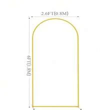 Party Arch Frame And Cover Set (Metal Arch Frame With White Arch Cover And Elastic Backdrop; Wedding Arch Frame Cover; Suitable For Birthday Party And Event Decoration) - Multicolor - View 5