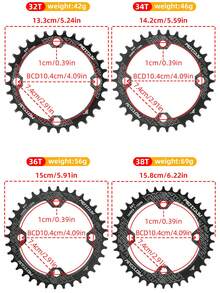 MOTSUV Mountain Bike 104BCD Chainring, Imported German Technology, Positive/Negative Teeth, 32T 34T 36T 38T - Multicolor - View 5