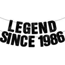 傳奇始於1996年，黑色亮片橫幅，30歲生日快樂裝飾，30歲生日派對裝飾 - 1996 - 查看 1