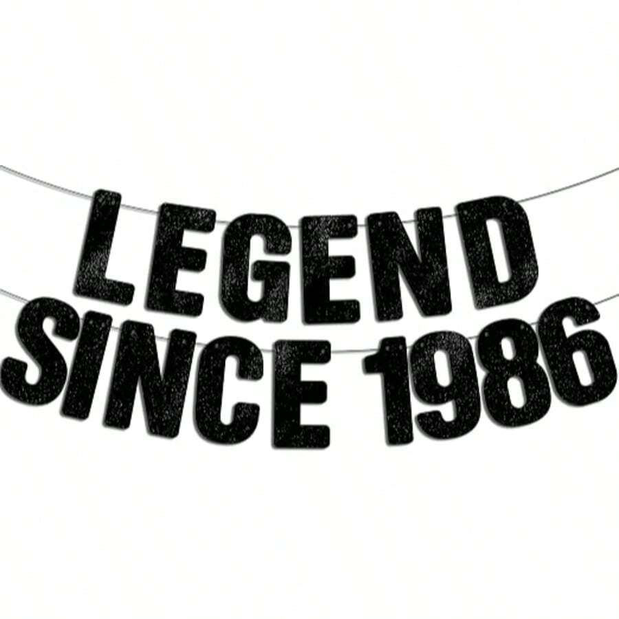 傳奇始於1996年,黑色亮片橫幅,30歲生日快樂裝飾,30歲生日派對裝飾 - 1996 - 查看 1