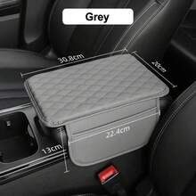 Funda protectora Universal para consola central de coche, cojín para reposabrazos con bolsillo, alfombrilla para reposabrazos, soporte para codo, almacenamiento de reposabrazos - Marrón - Ver 11