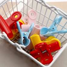 1 pieza Clip de plástico redondo de 50 mm con cabeza redonda de colores, clip de cola larga para clasificación y almacenamiento de archivos de exámenes, regalo de oficina y escuela para amigos en la temporada de regreso a clases, regalo de cumpleaños, regalo de Halloween, herramienta de escritura creativa - Varios colores y estilos aleatorios - Ver 2