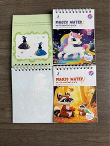 Children's Water Painting Book, Reusable Doodle Book, Water-Based Educational Magic Drawing Book For Kindergarten Students Back To School - Multicolor - View 9