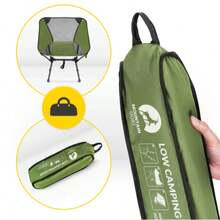 Folding Chair Low-Profile Foldable Travel Lounge Chair - Green - View 9