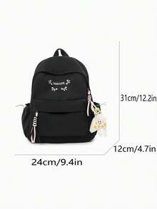 Ransel Bordir Pita Segar Gaya Jepang, Ransel Kecil Esensial Gaya Jalanan yang Manis. Kapasitas Besar, Dapat Memuat Ponsel, Lipstik, Kunci, Bedak, Earphone, Mudah Digunakan untuk Perjalanan Harian, Belanja Akhir Pekan, dan Kegiatan di Kampus. Tanpa Gantungan. - MultiWarna - View 6