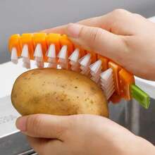1pc-Multifunctional Flexible Cleaning Brush For Fruits And Vegetables, Kitchen Cleaning Brush For Fruits And Vegetables - MULTI - View 2