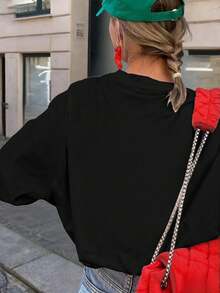 kEinn06lZA7 TeHaUUPZW Camiseta Moda 2026 Hombre Mujer Estampado Casual Estilo Único Comodidad para Verano Looks Modernos - Negro - Ver 3