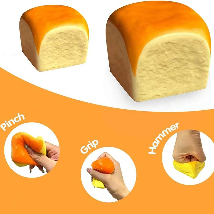 Tachimi 1pc Soft Bread, Hawaiian Bread, Feels Like A Non-Newtonian Fluid, Stress-Relief Toy, Soft And Elastic Sensory Toy, Squeeze Toy, Pressure Release--Squishy-Squishys-Squishies-Squishy Toys-Crunchy Squishy