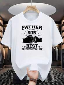 Men's Pure Cotton T-Shirt, Modern And Versatile, With Creative Designs, Versatile Cut, Comfortable For Sports, Fashionable And Stylish. - White - View 1
