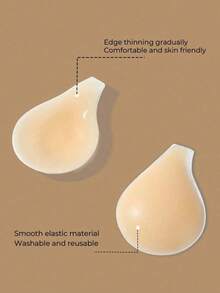 1pc Silicone Invisible Halter Bra With Adjustable Straps, Anti-Slip Design, Lift And Enhance Cleavage, Designed For Wedding Photography, Strapless Dresses, Invisible Lingerie, Dresses, Vacation And Other Occasions, Enhance Bust Curve, Sexy Breast Pads - Spoon Version - View 3