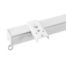 RibasuBB Ceiling Mount Curtain Track Kit 3–6ft White Aluminum With 18 Roller Hooks, Connector & Brackets Smooth Glide Easy Install - White 2pcs - View 7