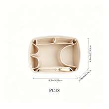 18 buah Alas Organizer Felt untuk Picotin 22, Tas Dalam Berkualitas Tinggi Kapasitas Besar, Organizer Tas Tote (Beige) - Krem - View 7