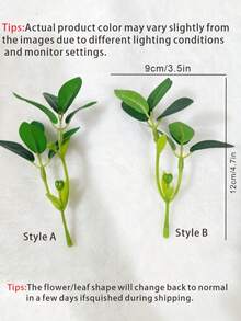 10/2pcs 12cm Mini Artificial Leaves Decoration, Suitable For Home New Year Decor, Outdoor Garden Wedding Bouquet, Living Room DIY Candy Box Wreath And Other Home Supplies, Artificial Flowers, Faux Plants, Autumn Decor, Room, Desk, Garden Decoration, Birthday Graduation Gift - Multicolor - View 8