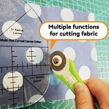 Curved Corner Cutter Ruler | Acrylic Sewing Patchwork Ruler Quilt Template | DIY Sewing Supplies Sewing Template Patchwork Tool | Curved Corner Cutter Ruler - A01 - View 2