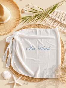 Customized Name Beach Cover-Up, Personalized Pool Beach Cover-Up, Gradient Cover-Up Dress, Suitable For All Summer Occasions, Bridal Party Gift - Multicolor - View 6