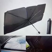 [Windshield Sunshade Umbrella]One-Piece Car Windshield Sunshade Umbrella, Universal Car Windshield Upgrade Sunshade, Easy To Install And Foldable Storage. Suitable For Sedans, SUVs And Trucks - Heat-Resistant Sun Protection Cover, Essential Car Sunshade Product For Summer, Practical Car Sunshade Cover. - A - View 2