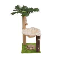Piorlado Palm Cat Tree 82 Cm Modern Scratching Post Climbing Tree For Kittens With Cat Sleep Platform Sisal Strings - Green - View 9