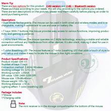 KZ Ergonomic Wireless Gaming Mouse, Compatible With Bluetooth And Wired Mode, 3200 DPI, Enhancing PC Gaming Experience - Black - View 4