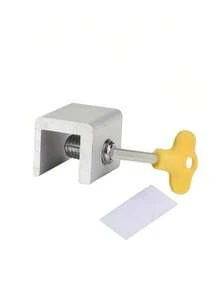 5 piezas/1 pieza Bloqueo de ventana ajustable, Tope de ventana de aleación de aluminio con llave, Bloqueo de ventana deslizante, Adecuado para puerta y ventana deslizante horizontal y clip de bloqueo de ventana fija - Multicolor - Ver 7