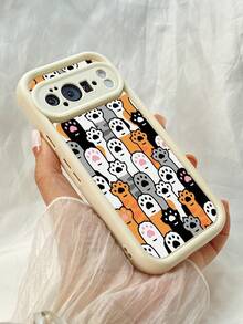 TJ147 Adorable Cat Paws Fully Enclosed For Drop Protection And Slip Resistance Features Angel Eye TPU Soft Case For  A38 A18 A15S A16S A17K A54 A58 A5i A5 Pro A5X A60 A74 A79 A57 A78 A35 A53 Find X8 Reno7 10 12 11 13 14 Pro 4F 11F 12F 12FS 13F 14F 4Z 5Z 6Z 7Z 8Z For Redmi 12 13 9C 10C 12C 13C 14C Note 9 10 11 12 13 14 Pro 10S 11S 12S 14S For Poco M6 M7 X7 For Honor X9C Magic7 Lite For Galaxy S26 Ultra For Pixel 7 For  V30 Lite For  Phone Case - 白色 - 查看 2