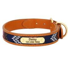 PU Embroidered Printed Pattern Dog Customized Collar Engraved Anti-Lost Pet Collar Adjustable Size For Small Medium Large Dogs - Multicolor - View 27