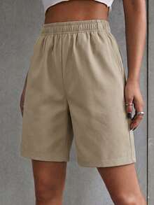 3pcs Teen Girls Casual Loose Personalized Pocket Shorts, Spring/Summer/Autumn - Multicolor - View 8