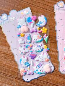 3D Cute Animal Stickers Stress Relief Puffy Squishy Sticker For DIY Scrapbook Guitar Phone Case Laptop Decal - Multicolor - View 7