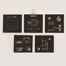 Bloc de Notaságico para Pintar y Garabatear para Niños, Papel para Rascar, Material para Diario y Decoración de Fiestas, Hojas, Suministros Creativos de Arte para Niños - 150 hojas - Ver 5
