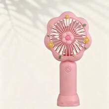 USB Rechargeable Mini Handheld Fan With Flower Design, Ideal For Business Opening Gifts - A - 查看 3